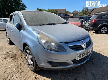 Location: Mitcham - 2010 VAUXHALL CORSA CLUB A/C 5 Door Hatchback REG: HK59MHV, Keys: No, MOT Expiry date: 25/03/2027, 1229 Petrol, 5 Speed Manual Petrol, Former Keepers: 5