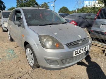 Location: Mitcham - 2007 FORD FIESTA STYLE 3 Door Hatchback REG: GL07KEJ, Keys: No, MOT Expiry date: 14/11/2025, 1242 Petrol, 5 Speed Manual Petrol, Former Keepers: 5