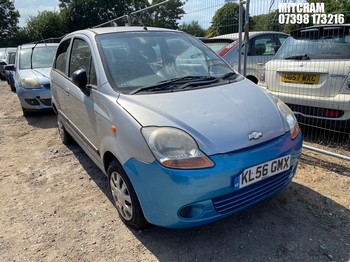 Location: Mitcham - 2006 CHEVROLET MATIZ SE 5 Door Hatchback REG: KL56GMX, Keys: No, MOT Expiry date: 28/08/2024, 995 Petrol, 5 Speed Manual Petrol, Former Keepers: 6