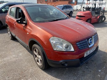 Location: Nottingham - 2007 NISSAN QASHQAI ACENTA 2WD 5 Door Hatchback REG: SL07XFB, Keys: No, MOT Expiry date: 21/04/2025, 1598 Petrol, 5 Speed Manual Petrol, Former Keepers: 9