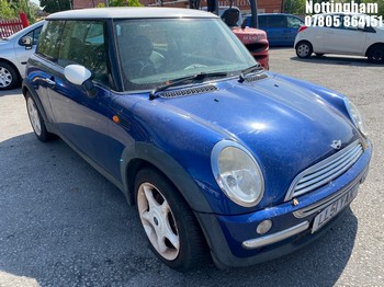 Location: Nottingham - 2001 MINI MINI COOPER 3 Door Hatchback REG: LL51YAK, Keys: No, MOT Expiry date: 08/05/2026, 1598 Petrol, 5 Speed Manual Petrol, Former Keepers: 7