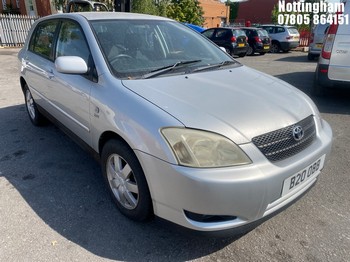 Location: Nottingham - 2004 TOYOTA COROLLA COL-R COLN VVTI A 5 Door Hatchback REG: B20OBB, Keys: No, MOT Expiry date: 22/03/2026, 1598 Petrol, 4 Speed Auto Petrol, Former Keepers: 3