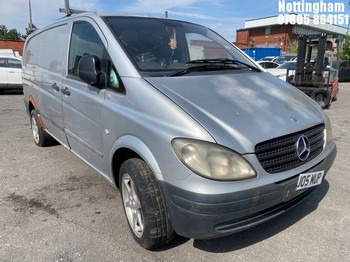 Location: Nottingham - 2005 MERCEDES VITO 111 CDI LONG Panel Van REG: KJ05MUP, Keys: No, MOT Expiry date: 07/03/2024, 2148 Diesel, 6 Speed Manual Diesel, Former Keepers: 7