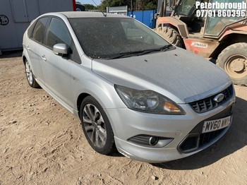 Location: Peterborough - 2010 FORD FOCUS ZETEC S 115 5 Door Hatchback REG: MV60WMY, Keys: No, MOT Expiry date: 12/05/2026, 1596 Petrol, 5 Speed Manual Petrol, Former Keepers: 4