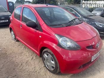 Location: Peterborough - 2007 TOYOTA AYGO VVT-I 5 Door Hatchback REG: CA56PNN, Keys: No, MOT Expiry date: 05/01/2027, 998 Petrol, 5 Speed Manual Petrol, Former Keepers: 4