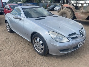 Location: Peterborough - 2006 MERCEDES SLK 200 KOMPRESSOR AUTO Convertible REG: GU06LXR, Keys: No, MOT Expiry date: 14/12/2024, 1796 Petrol, 5 Speed Auto Petrol, Former Keepers: 2
