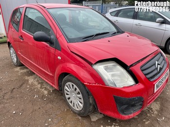 Location: Peterborough - 2009 CITROEN C2 VT 3 Door Hatchback REG: ND59HFH, Keys: No, MOT Expiry date: 18/09/2025, 1124 Petrol, 5 Speed Manual Petrol, Former Keepers: 5
