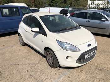 Location: Brentwood - 2012 FORD KA EDGE 3 Door Hatchback REG: SH12HXX, Keys: No, MOT Expiry date: 16/04/2027, 1242 Petrol, 5 Speed Manual Petrol, Former Keepers: 10