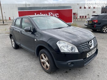 Location: South Wales - 2008 NISSAN QASHQAI ACENTA 2WD 5 Door Hatchback REG: CK08VSU, Keys: No, MOT Expiry date: 20/03/2026, 1598 Petrol, 5 Speed Manual Petrol, Former Keepers: 3