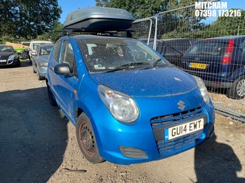 Location: Mitcham - 2014 SUZUKI ALTO SZ 5 Door Hatchback REG: GU14EWT, Keys: No, MOT Expiry date: 07/04/2026, 996 Petrol, 5 Speed Manual Petrol, Former Keepers: 1