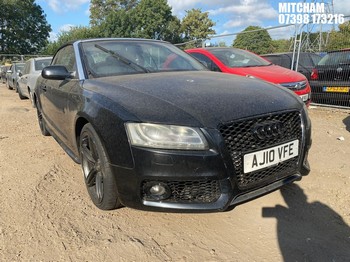 Location: Mitcham - 2010 AUDI A5 S LINE TFSI 211 Convertible REG: AJ10VFE, Keys: No, MOT Expiry date: 23/09/2026, 1984 Petrol, 6 Speed Manual Petrol, Former Keepers: 8