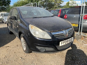 Location: Mitcham - 2009 VAUXHALL CORSA LIFE A/C 5 Door Hatchback REG: FP09KUD, Keys: No, MOT Expiry date: 03/03/2026, 1229 Petrol, 5 Speed Manual Petrol, Former Keepers: 6