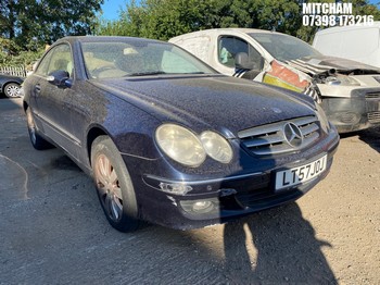 Location: Mitcham - 2007 MERCEDES CLK280 ELEGANCE AUTO Coupe REG: LT57JOJ, Keys: No, MOT Expiry date: 06/02/2027, 2996 Petrol, 7 Speed Auto Petrol, Former Keepers: 5