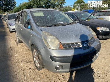Location: Mitcham - 2006 NISSAN NOTE SVE AUTO MPV REG: EF06ATV, Keys: No, MOT Expiry date: 09/09/2023, 1598 Petrol, 4 Speed Auto Petrol, Former Keepers: 3