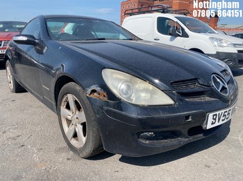 Location: Nottingham - 2005 MERCEDES SLK 200 KOMPRESSOR Convertible REG: BV55VMZ, Keys: No, MOT Expiry date: 02/06/2025, 1796 Petrol, 6 Speed Manual Petrol, Former Keepers: 8