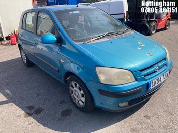 Location: Nottingham - 2004 HYUNDAI GETZ CDX AUTO 5 Door Hatchback REG: LK04TZW, Keys: No, MOT Expiry date: 11/06/2026, 1341 Petrol, 4 Speed Auto Petrol, Former Keepers: 6