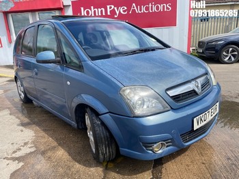 Location: Hull - 2007 VAUXHALL MERIVA DESIGN CDTI MPV REG: VK07EUR, Keys: No, MOT Expiry date: 29/07/2026, 1686 Diesel, 5 Speed Manual Diesel, Former Keepers: 7