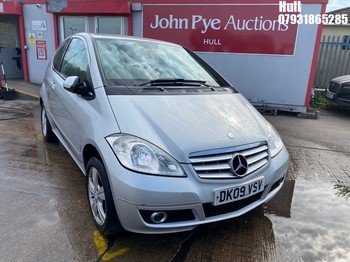 Location: Hull - 2009 MERCEDES A150 AVANTGARDE SE 3 Door Hatchback REG: DK09VSV, Keys: No, MOT Expiry date: 20/08/2026, 1498 Petrol, 5 Speed Manual Petrol, Former Keepers: 6