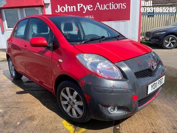 Location: Hull - 2011 TOYOTA YARIS T SPIRIT VVT-I 5 Door Hatchback REG: YD11PBO, Keys: No, MOT Expiry date: 09/01/2027, 1329 Petrol, 6 Speed Manual Petrol, Former Keepers: 9