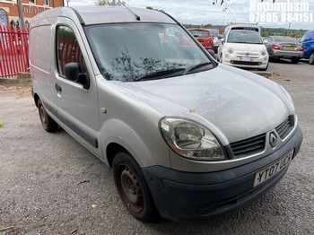 Location: Nottingham - 2007 RENAULT KANGOO SL17 DCI 70 Car Derived Van REG: YT07UCR, Keys: No, MOT Expiry date: 20/11/2026, 1461 Diesel, 5 Speed Manual Diesel, Former Keepers: 4