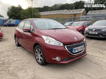 Location: Leeds - 2012 PEUGEOT 208 ACTIVE 5 Door Hatchback REG: BF62GXX, Keys: No, MOT Expiry date: 13-06-2026, 1397 Petrol, 5 Speed Manual Petrol, Former Keepers: 9