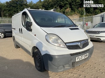 Location: Leeds - 2007 VAUXHALL VIVARO 2900 CDTI SWB Panel Van REG: FL07OHN, Keys: No, MOT Expiry date: 18-11-2026, 1995 Diesel, 6 Speed Manual Diesel, Former Keepers: 3