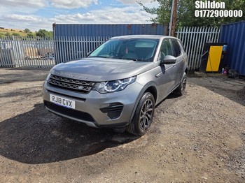 Location: Shildon - 2018 LAND ROVER DISCOVERY SPORT SE TD4 AUTO DISCOVERY SPORT Estate REG: RJ18CVX, Keys: Yes, MOT Expiry date: 24/05/2026, 1999 CC Diesel, 9 Speed Automatic Diesel, Former Keepers: 2