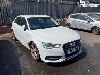 Location: Hayes - 2013 AUDI A3 SPORT TFSI 5 Door Hatchback REG: YX13ZHW, Keys: No, MOT Expiry date: 20/07/2026, 1395 Petrol, 6 Speed Manual Petrol, Former Keepers: 5