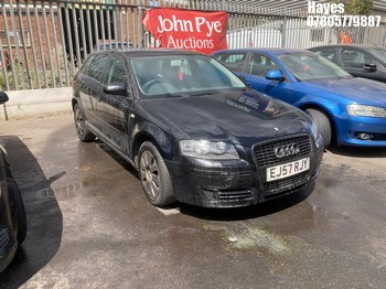 Location: Hayes - 2007 AUDI A3 SPECIAL EDITION 5 Door Hatchback REG: EJ57RJY, Keys: No, MOT Expiry date: 27/03/2027, 1595 Petrol, 5 Speed Manual Petrol, Former Keepers: 11