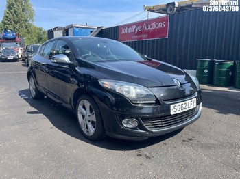 Location: Stapleford - 2012 RENAULT MEGANE DYNAMIQUE TOMTOM V 5 DOOR HATCHBACK REG: SG62LFY, 1598cc PETROL, 6 SPEED MANUAL PETROL, Former Keepers: 2, Keys: Yes, MOT Expiry date: 10/09/2026