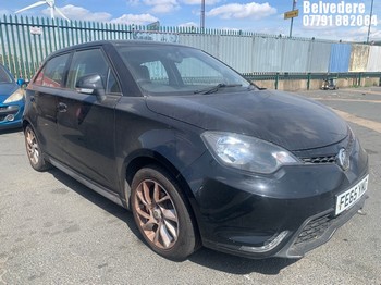 Location: BELVEDERE - 2015 MG 3 FORM PLUS SPORT VTI-TEC 5 Door Hatchback REG: FE65YMO, 1498cc Petrol, 5 Speed Manual Petrol, Former Keepers: 5, Keys: No, MOT: Expiry date21.09.2026