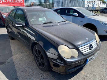 Location: BELVEDERE - 2003 MERCEDES C200 KOMPRESSOR SE AUTO COUPE REG: MW53LUB, 1796cc Petrol, 5 Speed Auto Petrol, Former Keepers: 6, Keys: No, MOT: Expiry date12.10.2026