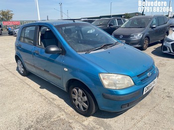 Location: Belvedere - 2004 HYUNDAI GETZ GSI AUTO 5 Door Hatchback REG: GN54FAJ, 1341cc Petrol, 4 Speed Auto Petrol, Former Keepers: 2, Keys: Yes, MOT Expiry date: 27/08/2026