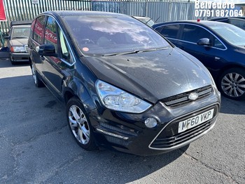 Location: Belvedere - 2010 FORD S-MAX TITANIUM TDCI MPV REG: MF60VKP, Keys: No, MOT Expiry date: 13/01/2027, 1997 Diesel, 6 Speed Manual Diesel, Former Keepers: 6