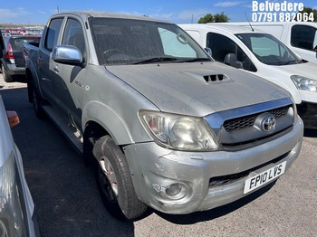 Location: Belvedere - 2010 TOYOTA HILUX HL3 D-4D 4X4 DCB Light 4X4 Utility REG: FP10LVS, Keys: No, MOT Expiry date: 02/08/2025, 2494 Diesel, 5 Speed Manual Diesel, Former Keepers: 6