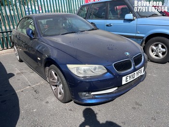 Location: Belvedere - 2010 BMW 320I SE Convertible REG: EY10YFK, Keys: No, MOT Expiry date: 28/04/2026, 1995 Petrol, 6 Speed Manual Petrol, Former Keepers: 4