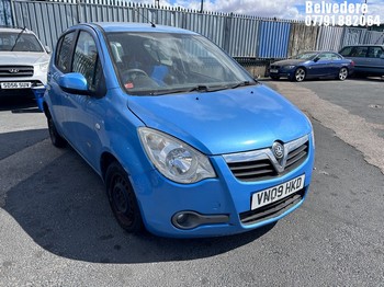 Location: Belvedere - 2009 VAUXHALL AGILA DESIGN 5 Door Hatchback REG: VN09HKD, Keys: No, MOT Expiry date: 04/08/2025, 1242 Petrol, 5 Speed Manual Petrol, Former Keepers: 5