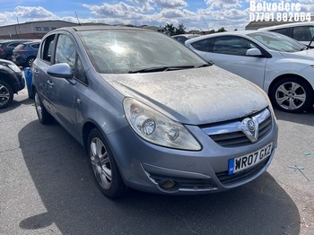 Location: Belvedere - 2007 VAUXHALL CORSA DESIGN CDTI 5 Door Hatchback REG: WR07GXZ, Keys: No, MOT Expiry date: 10/03/2022, 1248 Diesel, 6 Speed Manual Diesel, Former Keepers: 6