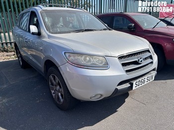 Location: Belvedere - 2006 HYUNDAI SANTA FE CDX+ CRTD A Estate REG: SD56SUV, Keys: No, MOT Expiry date: 06/04/2027, 2188 Diesel, 5 Speed Auto Diesel, Former Keepers: 8