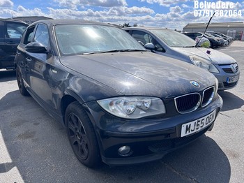 Location: Belvedere - 2005 BMW 118I SE AUTO 5 Door Hatchback REG: MJ55OEN, Keys: No, MOT Expiry date: 11/08/2026, 1995 Petrol, 6 Speed Auto Petrol, Former Keepers: 9
