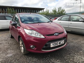 Location: Edinburgh - 2010 FORD FIESTA ZETEC 5 Door Hatchback REG: YD10WCJ, Keys: No, MOT Expiry date: 25/01/2027, 1242 Petrol, 5 Speed Manual Petrol, Former Keepers: 5