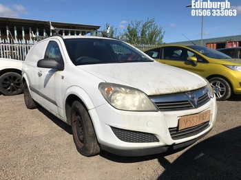 Location: Edinburgh - 2008 VAUXHALL ASTRA CLUB CDTI Car Derived Van REG: YS57HFJ, Keys: No, MOT Expiry date: 27/02/2025, 1686 Diesel, 6 Speed Manual Diesel, Former Keepers: 2