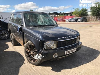 Location: Edinburgh - 2003 LAND ROVER RANGE ROVER SE TD6 AUTO Estate REG: SA03GRC, Keys: No, MOT Expiry date: 03/03/2026, 2926 Diesel, 5 Speed Auto Diesel, Former Keepers: 11