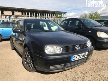 Location: Edinburgh - 2002 VOLKSWAGEN GOLF GTI TURBO 5 Door Hatchback REG: SK02MUU, Keys: No, MOT Expiry date: 04/02/2026, 1781 Petrol, 5 Speed Manual Petrol, Former Keepers: 6