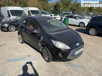 Location: Brentwood - 2009 FORD KA ZETEC 3 Door Hatchback REG: EX59ULY, Keys: No, MOT Expiry date: 26/03/2026, 1242 Petrol, 5 Speed Manual Petrol, Former Keepers: 8