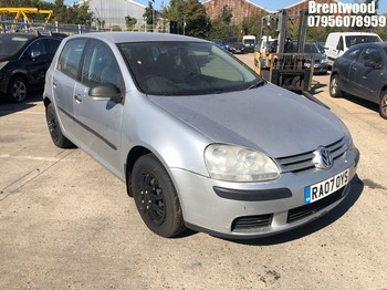Location: Brentwood - 2007 VOLKSWAGEN GOLF S 80 5 Door Hatchback REG: RA07OYS, Keys: No, MOT Expiry date: 04/12/2026, 1390 Petrol, 5 Speed Manual Petrol, Former Keepers: 5