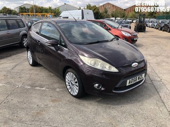 Location: Brentwood - 2009 FORD FIESTA TITANIUM 96 3 Door Hatchback REG: AO58WZL, Keys: No, MOT Expiry date: 10/06/2025, 1388 Petrol, 5 Speed Manual Petrol, Former Keepers: 8