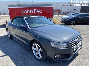 Location: South Wales - 2010 AUDI A5 S LINE TFSI CONVERTIBLE REG: RV10TKK, 1798cc PETROL, 6 SPEED MANUAL PETROL, Former Keepers: 2, Keys: Yes, MOT Expiry date: 29/03/2027
