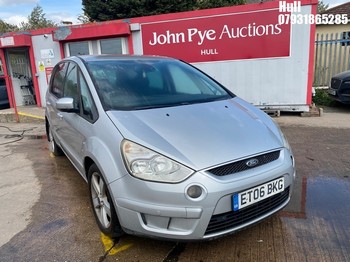Location: Hull - 2006 FORD S-MAX TITANIUM TDCI 6G MPV REG: ET06BKG, Keys: No, MOT Expiry date: 19/05/2026, 1997 Diesel, 6 Speed Manual Diesel, Former Keepers: 10