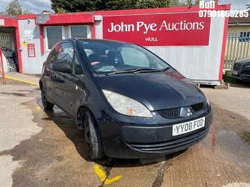 Location: Hull - 2008 MITSUBISHI COLT CZI 3 Door Hatchback REG: YY08FOD, Keys: Required, MOT Expiry date: 18/03/2026, 1124 Petrol, 5 Speed Manual Petrol, Former Keepers: 6